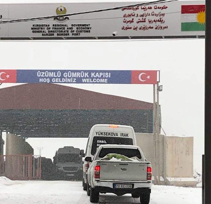 الثلوج تغلق منفذ حيوي ومهم بين إقليم كردستان وتركيا